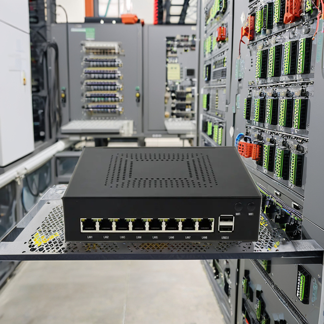 Sharerdp Fanless Embedded ARM RK3568 Firewall Router 8 LAN Port Industrial Mini Computer Support PfSense OpenWRT Ubuntu Linux