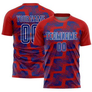 Camiseta de entrenamiento de fútbol ligera y transpirable de ajuste personalizado para clubes y equipos, ropa deportiva escolar con número de logotipo, ropa de fútbol - Product Image 3