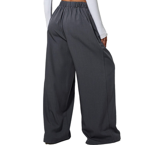 กางเกงวอร์มทรงหลวมขากว้างผ้าโพลีเอสเตอร์ถักสำหรับผู้ชาย ล้างแล้ว - Product Image 6