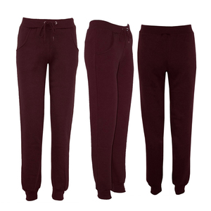 Vente en gros de vêtements pour femmes pantalons et pantalons pour femmes à la mode taille haute pantalon de jogging droit jambe large en coton polaire - Product Image 6