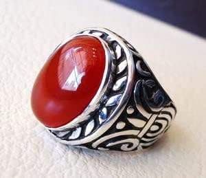 Wholesale <b>Men</b> <b>Ring</b> New Arrival Natural Carnelian Gemstone Birthday Gift Turkey <b>Mens</b> Signet <b>Ring</b> Jewelry 925 Sterling <b>Silver</b> <b>Ring</b> - Product Image 2