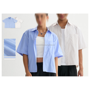 Chemise boutonnée décontractée pour homme en coton 100% respirant, coupe ample et courte, idéale pour l'automne - Product Image 4