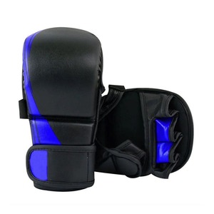 Gants d'entraînement MMA personnalisés de haute qualité Gants d'entraînement au combat en cuir en gros avec des caractéristiques extensibles Gants de boxe - Product Image 1