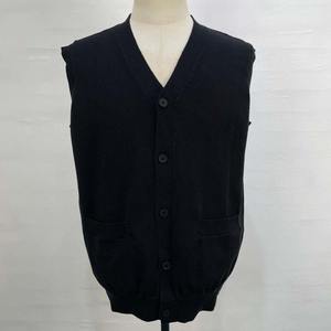 เสื้อสเวตเตอร์ถักแขนกุดสำหรับผู้ชายเสื้อสเวตเตอร์ถักแบบสวมหัวทรงตรงทำจากผ้าขนสัตว์ระบายอากาศได้ดี - Product Image 5