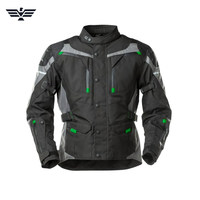 Blouson de moto noir pour homme, manches longues, coupe-vent, polyester, blouson de course, logo personnalisé, toutes saisons