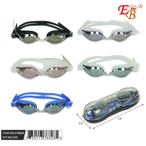 Occhiali da nuoto da corsa di grandi dimensioni con protezione antiappannamento e protezione UV 24/2/48PC/CS Pack guarnizione in Silicone impermeabile e lenti per PC - Product Image 1
