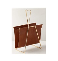 Porte-revues en métal étagères à livres documents de bureau organisateur de stockage de lettres porte-fichiers en cuir pour table nouveau Design de bureau