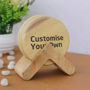 Juego de posavasos hechos a mano para té, café y bebida con soporte, juego de posavasos tallados de forma cuadrada, posavasos de nogal de cocina - Product Image 5