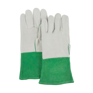 Guantes de soldadura de cuero para hombre con logotipo personalizado impreso, ropa de trabajo cómoda, guantes de soldadura de cuero de la mejor calidad para venta en línea - Product Image 5