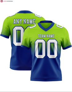Authentic Fade Fashion Football Jersey Custom <b>Neon</b> <b>Green</b> White Black- Mesh Short Sleeve Breathable Solid Pattern Custom - Product Image 3
