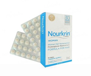 Nourkrin Woman Hair Growth Unisex 3 mois d'approvisionnement 180 comprimés Prévention de la perte de cheveux Acide glycolique Squalane Forme casque/cap - Product Image 1