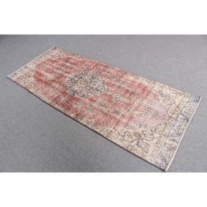 Tapis turc 2,8x6,8 pi (86x208 cm), tapis persan vintage rouge - Product Image 2