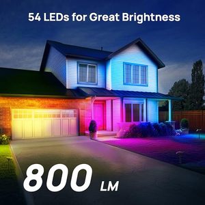 Consciot - Paquete de 4 Focos Solares, 54 LED, 7 Colores Cambiantes, Resistentes al Agua IP67, para Exteriores, para Aplicaciones de Paisajismo - Product Image 6
