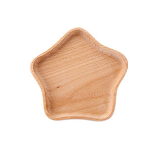 Plateau de service en bois de hêtre - Assiette en bois naturel unique pour les collations et les fruits - Vaisselle créative pour la maison et les restaurants - Product Image 2