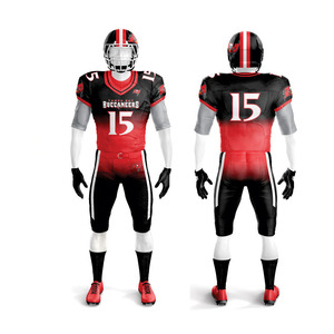 Conjunto de camiseta y pantalón de fútbol americano Diseño personalizado Impresión por sublimación Uniforme duradero transpirable para uso juvenil y adulto - Product Image 5