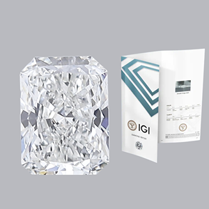 IGI Certifié Radiant Cut 3CT Lab Grown Diamonds F Color VVS2 Clarity Princess Cut pour la fabrication de bijoux pour bague - Product Image 1