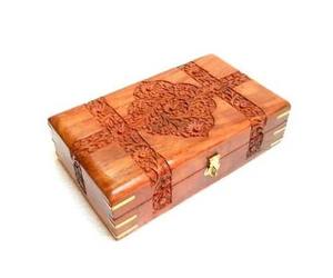 Boîte-cadeau en bois de luxe de haute qualité Boîte sculptée de style moderne faite à la main avec usine de vernissage en gros - Product Image 4