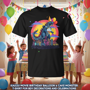 Palloncino e T-shirt Mostro Kaiju per Compleanno - Decorazioni e Celebrazioni a Tema Mostri - Product Image 3