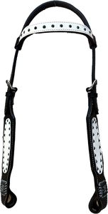 Ensemble de serre-tête et de collier de poitrine cloutés à la main en cuir occidental Tack durable pour les propriétaires de chevaux - Product Image 2