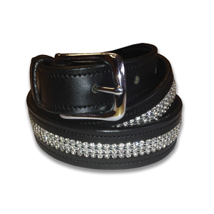 <b>Crystal</b> Leather Belt Horse Equestrian Belts - Product Image 2