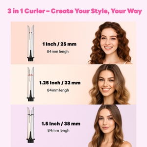 3-Trong-1 Tự Động Ptc Tóc Curler Nhanh Chóng Sưởi Ấm Điện Curling Sắt Với LED Hiển Thị Nhiệt Độ Chuyên Nghiệp Cho Nhà Du Lịch - Product Image 3