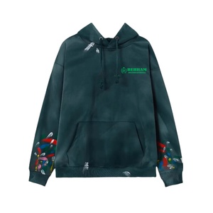 เสื้อสเวตเตอร์มีฮู้ดสำหรับผู้ชายที่มีน้ำหนักมาก420 GSM มีฮู้ดสำหรับผู้ชายที่มีโอเวอร์ไซส์สีจางลงแดดสำหรับสวมใส่สบาย - Product Image 3