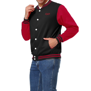 2025 vente chaude veste universitaire d'hiver pour hommes conception de tissu de laine personnalisée avec col en tricot côtelé pour adultes - Product Image 3