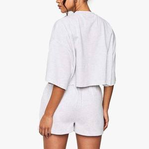 Summer Casual Streetwear T Shirt and <b>Shorts</b> Set Ladies Quick Dry Lightweight Tee <b>Shorts</b> <b>Suit</b> Breathable Cotton <b>Shorts</b> Sets - Product Image 2