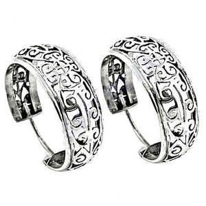 Openwork Filigree 925 Silver <b>Cuff</b> <b>Bracelet</b> for Women <b>Fashion</b> Jewelry - Product Image 2