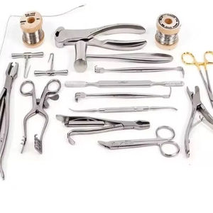 Ensemble de 17 instruments chirurgicaux orthopédiques vétérinaires, acier inoxydable de haute qualité, manuel, approuvé CE, utilisation hospitalière - Product Image 1