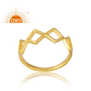 Latest Selling 925 Sterling <b>Silver</b> 18K Gold <b>Plated</b> Ring Demi Fine Jewelry Manufacturer Dainty Collection - Product Image 1