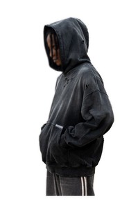 Sudadera con Capucha Oversize de Felpa Francesa para Hombre, Lavado Ácido, 100% Algodón, Bordada, Personalizable, Estilo Urbano Vintage, Invierno - Product Image 6