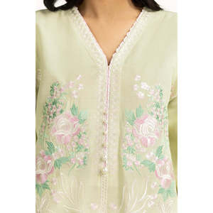 Conjunto de Traje Bordado de 3 Piezas en Viscosa y Seda Cruda para Mujer, Elegante y con Estilo, IPSTD-44742 - Product Image 3