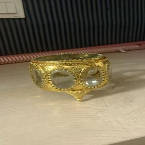 Boîte biseautée en laiton doré et verre écologique Art déco support mural rond Durable étanche léger plateaux de rangement extérieur - Product Image 1