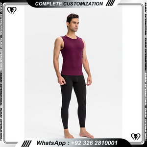 Polainas de compresión de algodón para hombres para boxeo Jiu Jitsu MMA-Impreso Logo Entrenamiento y Fitness Gym Pantalones - Product Image 2