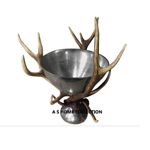 Decorative Gold Metal Designer Tableware Metal Hammered Leaf <b>Serving</b> <b>Bowl</b> - Product Image 5