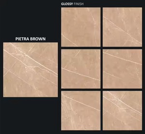Pietra กระเบื้องปูพื้นพอร์ซเลนขัดเงาสีเทามันวาวขนาด800x800มม. กระเบื้องผนังเซรามิกหนา8มม. เนื้อมันวาว - Product Image 3