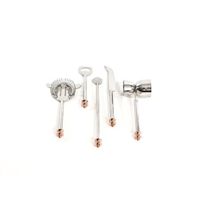 De luxe En Métal et Résine Bar Outils Ensemble Avec Mat Polonais À Faible Coût Argent Couleur Métal Bar Outils Ensemble De 4 Pour Bar Accessoires - Product Image 2