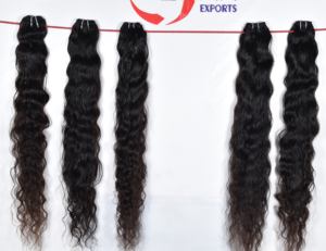 Paquet vietnamien cuticule de couleur naturelle alignée traitement de tissage en gros aucun machine double trame vague profonde cheveux humains - Product Image 4