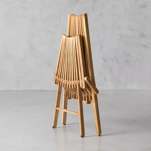 Sillón moderno para exteriores, juego de patio y comedor de madera de teca para el hogar del hotel-Shimel - Product Image 6