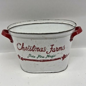 Jardinière de Noël galvanisée à lueur hivernale, idéale pour les coins de la véranda, la décoration du jardin et l'affichage des mini-arbres et des verts saisonniers. - Product Image 3