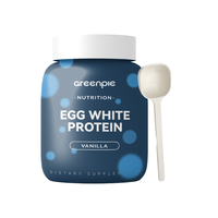 Poudre de protéines de blanc d'œuf à la vanille Greenpie, sans produits laitiers, sans gluten, nutrition sportive, complément alimentaire, OEM, étiquette privée