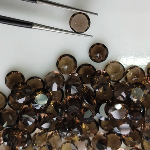 Cuarzo Ahumado Natural de 7MM, Corte Brillante Redondo, Gema Suelta de la Mejor Calidad para la Fabricación de Joyas - Product Image 2