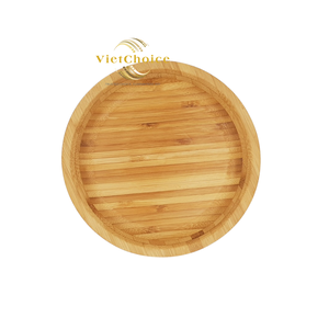 Assiette en bambou artisanale, style bois naturel, vaisselle pour la salle à manger à la maison - Product Image 4