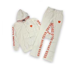 Chándal Deportivo de Invierno de Alta Calidad 2024, Talla Grande, 100% Algodón, Logotipo Personalizado, Franjas Laterales Estampadas, Estilo Vintage para Hombre, Térmico para Correr - Product Image 1