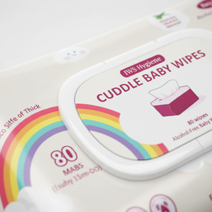 Lingettes pour bébé Premium Cuddle, 80 lingettes, pH équilibré, aloe vera, sans parfum, sans danger pour les nouveau-nés - Product Image 3