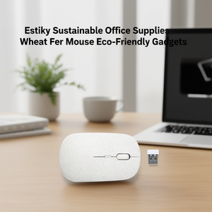 Estiky Forniture per Ufficio Sostenibili, Mouse in Fibra di Grano, Gadget Ecologici - Product Image 3