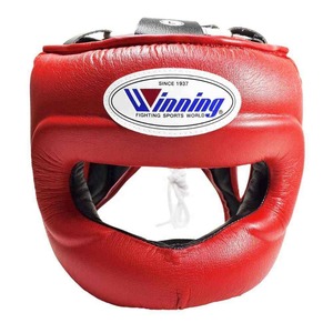 Protector de Cabeza de Boxeo Profesional de Primera Calidad, de Cuero Genuino Azul, con Protección Facial Completa, Casco de Boxeo con Barra Nasal - Product Image 1