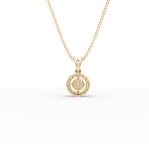 Pendentif en or avec 24 diamants de laboratoire Halo, 0,41 carat au total, charme de luxe pour les collections de bijoux pour femmes - Product Image 5
