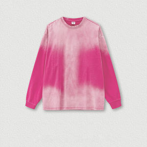 MOTE-MH142เสื้อยืดคู่รักแขนยาวแฟชั่นอเมริกาสำหรับฤดูใบไม้ร่วงและฤดูหนาวเสื้อยืดผ้าฝ้ายสีพื้นแบบสวมหัวสำหรับผู้ชายทรงหลวม260กรัม - Product Image 4